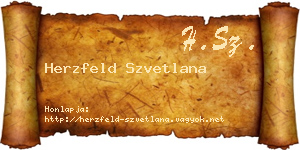 Herzfeld Szvetlana névjegykártya